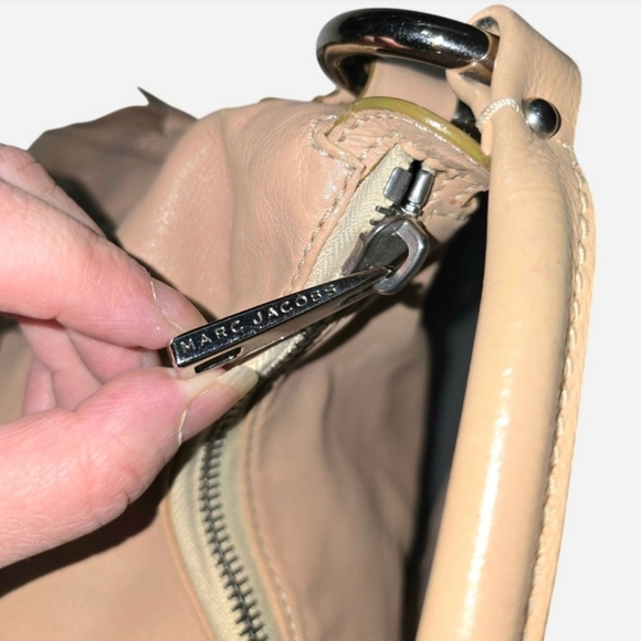 Authentic Marc Jacobs Leather Satchel - Shoulder Bag Beige With Blush Hue - Picture 10 of 15